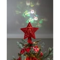 thumbnail image 1 of LED Red Glitter Star Tree Topper with Projected Icons, 1 of 1