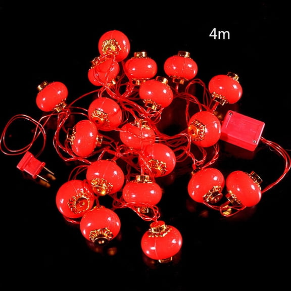 LED Red Lantern String Lights New Year Spring Festival Party Decoration 4m Long;LED Red Lantern String Lights New Year Spring Festival Party Decor 4m Long