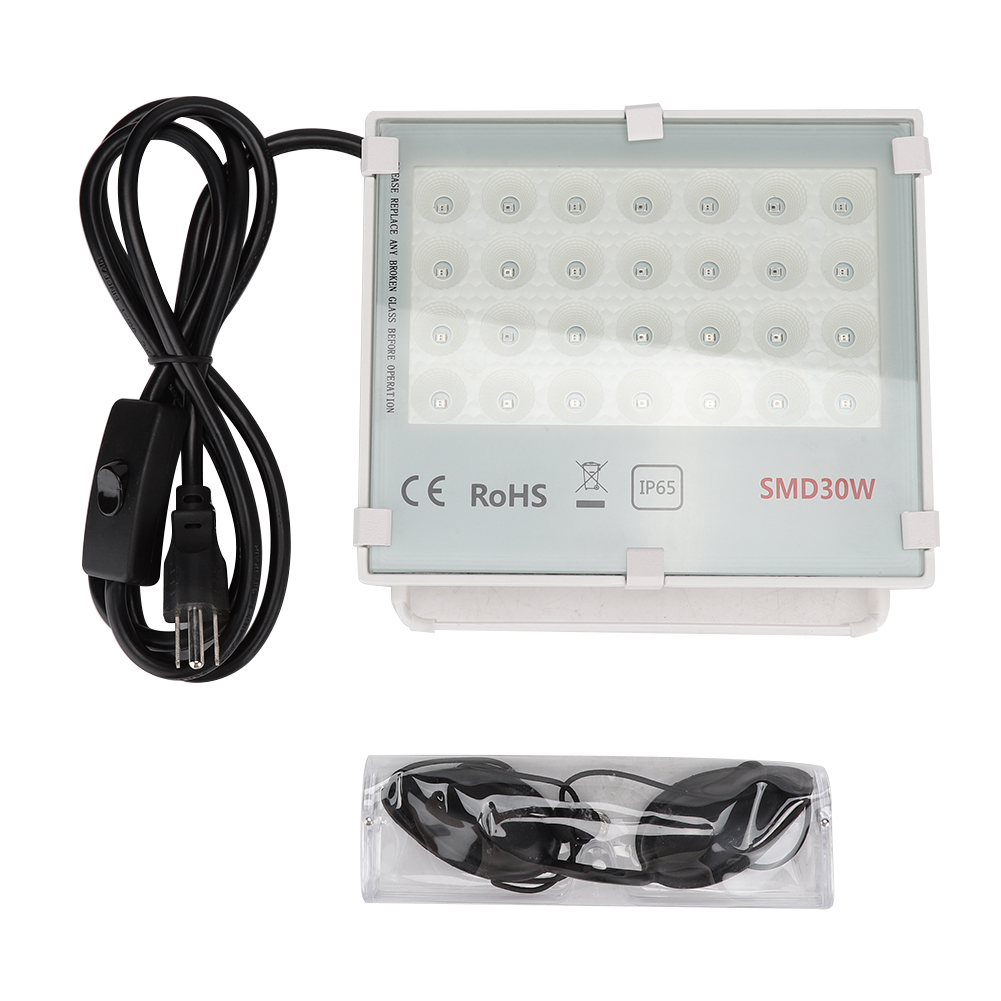 LED Red Light Therapy for Skin Rejuvenation and Anti-Aging - US Plug (100-240V) 30W Desktop Beauty Lamp