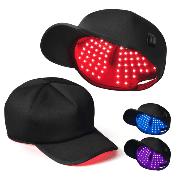 LED Red and Blue Light Hair Growth Cap, Scalp Care Device for Thicker and Healthier Hair