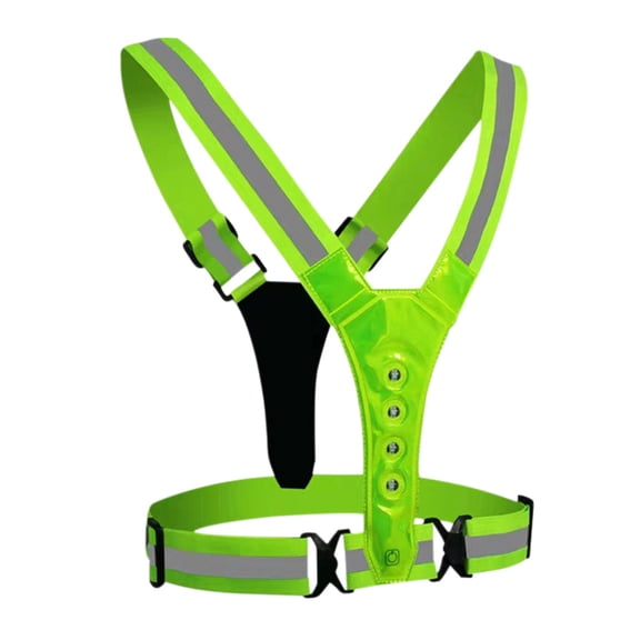 LED Reflective Running Vest, Adjustable Safety Light Vest for Night Running, Cycling, Walking for Kids and Adults