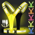 thumbnail image 1 of LED Reflective Running Vest Gear, LED Reflective Vest Running Gear, 5 Colors Lights Up Running Vest, USB Rechargeable Light Up High Visibility Running Vest, Adjustable Size for Men Women Kids, 1 of 10