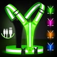 thumbnail image 1 of LED Reflective Running Vest Gear,Light Up Vest Runners Night Walking USB Rechargeable,Up to 11hrs Light with Adjustable Waist/Shoulder for Women Men Kids, 1 of 7