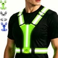 thumbnail image 1 of LED Reflective Vest Running Gear, 3 Lights Colors High Visibility Reflective Running Gear Rechargeable Light Up Running Vest for Walking Running Cycling, Adjustable for Men Women Kids, 1 of 11