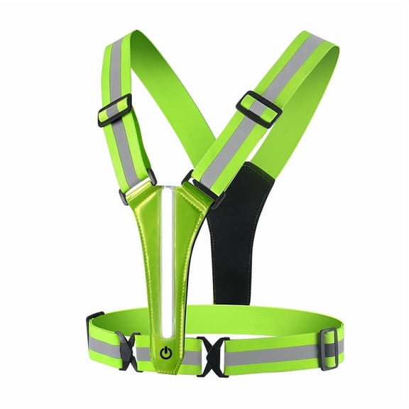 LED Reflective Vest Super Bright Lighting, 360 Visible Running Light for Runners, Waterproof Adjustable Reflective Running Vest Headlamp for Men/Women/Kids Night Walking/Running/Cycling