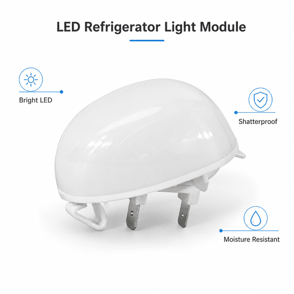 LED Refrigerator Light Bulb Replacement Part Compatible with W11251749 W11602886, Clear, 1-Pack
