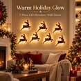 thumbnail image 1 of LED Reindeer Wall Decorations, 7pcs Lighted Holiday Wall Lights, Warm Festive Indoor Display for Living Room, Bedroom, Hallway, Entryway and Party Decor, Brown-A-5.9in, 1 of 8