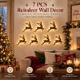 thumbnail image 1 of LED Reindeer Wall Decorations, 7pcs Lighted Holiday Wall Lights, Warm Festive Indoor Display for Living Room, Bedroom, Hallway, Entryway and Party Decor, Brown-B-5.9in, 1 of 8