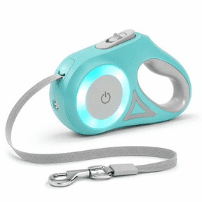 JDMEOPD LED Retractable Dog Leash with 6-Color Light, 3M Light Up Dog Walking Leash for Night Safety, Green