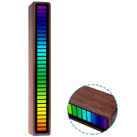 LED Rhythm Light Bar Sound Control Light RGB Pickup Rhythm Light 32 Bit Music Level -APP Control Multiple Color Modes Adjustable, Bluetooth Connection Function PC/Car Ambient Light