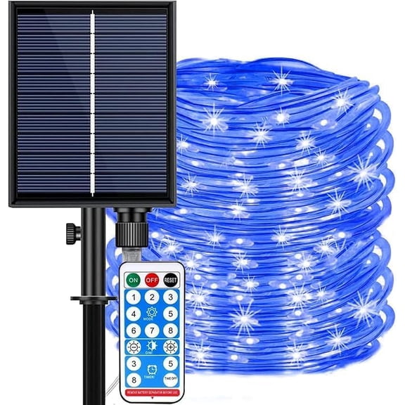 WE LED Ribbon Outdoor Solar Light 7M50LED Tube with 8 Modes Remote Control Waterproof Pipe Light Wreath, Suitable for Home Garden Wedding Party N ö el