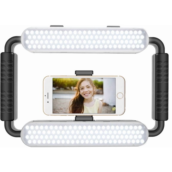 LED Ring Light 5600K Selfie Light, Smartphone Video Rig & Phone Video Stabilizer for Camera, Smartphone, Makeup, YouTube Setup, Self-Portrait Shooting with Bluetooth