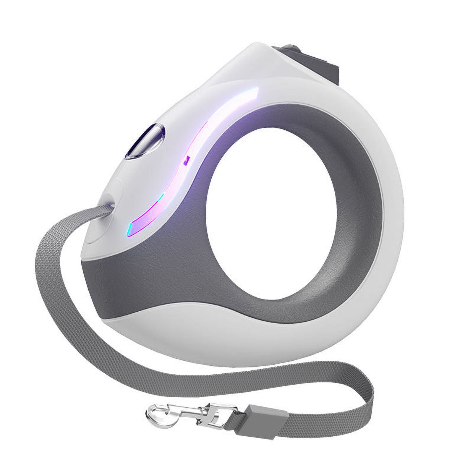 LED Ring - Shaped Retractable Dog Leash - Glow - in - the - Dark Pet Leash for Walking Dogs