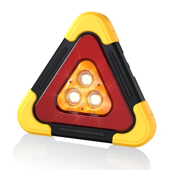 LED Road Flares, 4 Alert Lighting Modes, Emergency Flares for Vehicles, Visible From Up To A Mile, Foldable Stand3LED bead