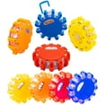 thumbnail image 1 of LED Roadside Emergency Flare Lights Blue - Portable Magnetic Safety Disc Beacon Flashing Kit for Cars Trucks Boats - 9 Flash Modes w/ Hook - Perfect for Roadside Warning, 1 of 9