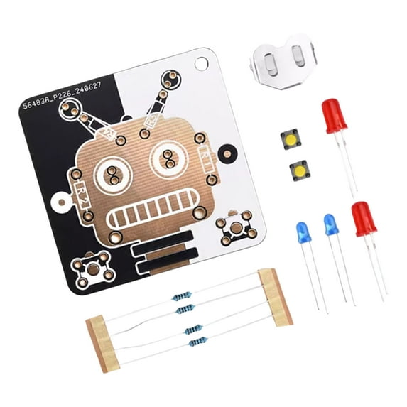LED Robot Soldering Practice Set With Insulating And Light Module Beginner Friendly