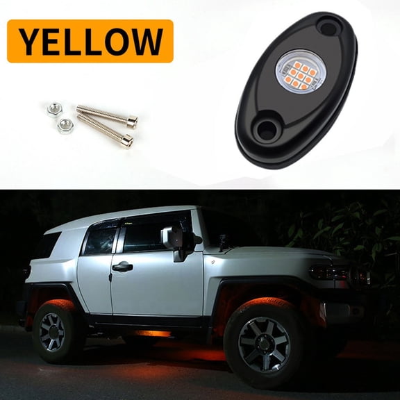 LED Rock Lights For Atv Suv Offroad Truck Yacht Underbody Glow Trail Rig Lamp