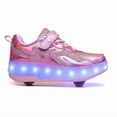 thumbnail image 1 of LED Roller Skate Shoes Athletic Shoes Rechargeable USB Boys Girls Kids, 1 of 6