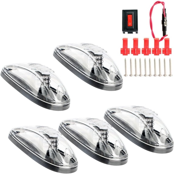 LED Roof Light Bar for Trucks Top Mount Design with Wired Cabin and Drill Options 5PCS