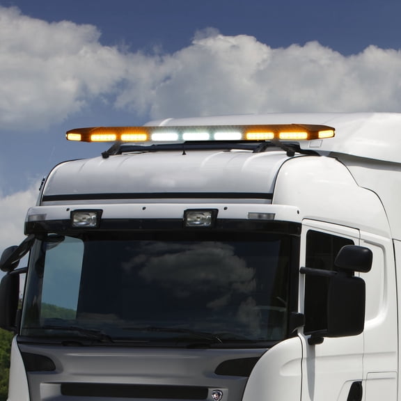 LED Rooftop Installation Strobe Light Bar with 15 Flash Modes Universal Strobe Light Bar for Engineering Vehicles