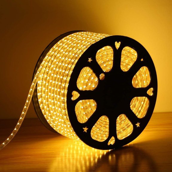 LED Rope Light, 2835 LED 120 LEDs, M Waterproof Decorative Strip Lights - 20 Meter | For Ceiling Cove, Diwali, Christmas, Balcony, Home & Outdoor Decoration, Adjustable, Warm White Lights