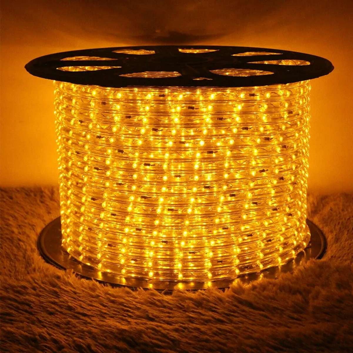 LED Rope Light 50/100/150/300ft Waterproof 110V Garden Outdoor Holiday Lighting