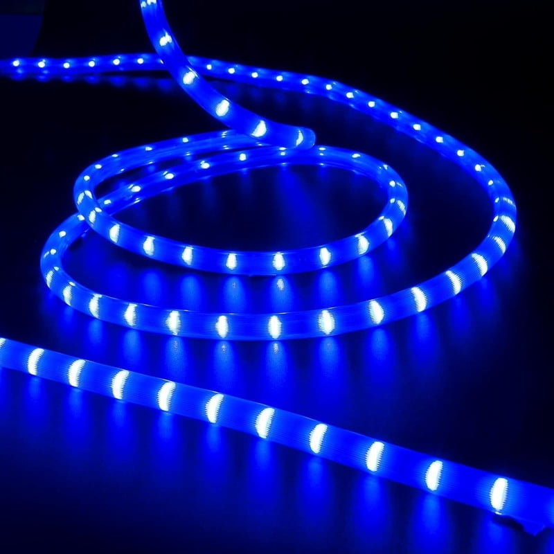 LED Rope Light Blue Cuttable LED 216LED 18FT 110v with Indoor and ...