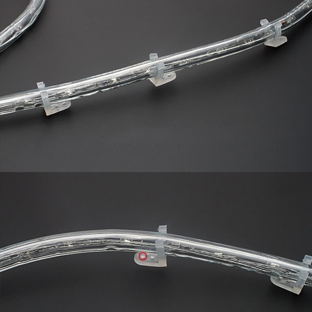 LED Rope Light Clip 100 Pcs LED Rope Light Clips Holder PC Rope Light