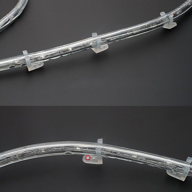 LED Rope Light Clip 100 Pcs LED Rope Light Clips Holder PC Rope Light