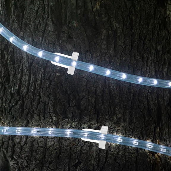 100pcs LED Rope Light Clips Holder with 200pcs Screws for Secure Mounting, Rope Light Mounting Clips for Indoor Outdoor Use