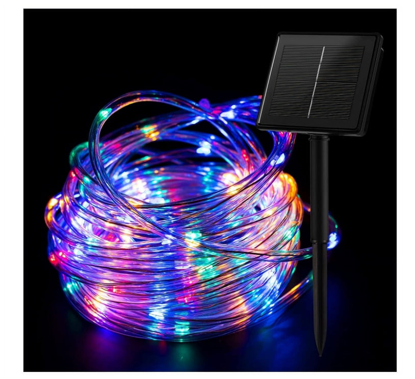 LED Rope Lights Solar Powered String Lights 72Ft 200 LEDs 8 Modes Color ...