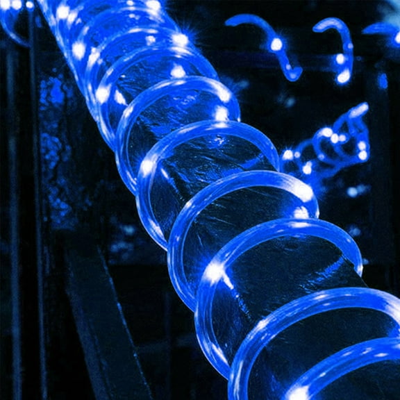 LED Rope Lights USB Powered String Lights,23FT 50 LEDs 8 Modes Outdoor Waterproof Clear Tube Fairy Lights Dimmable/Timer with Remote for Camping Party Garden Holiday Decoration,Blue