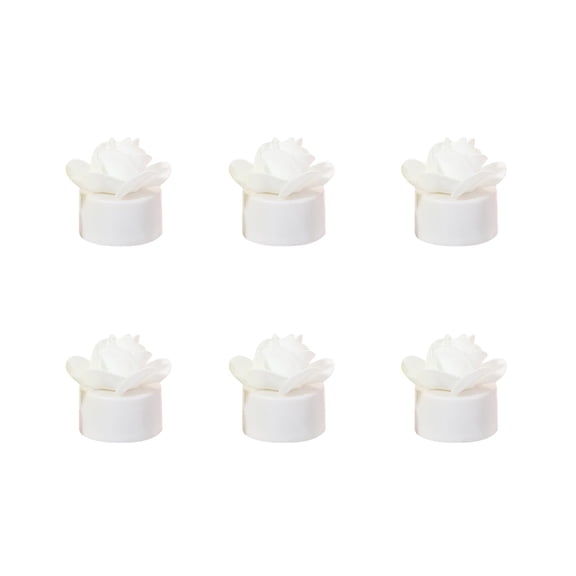 LED Rose Electronic Candles, Set of 6 Flameless Tea Lights with Realistic Flicker, Romantic Bedside Night Light and Proposal Decoration for Valentine's Day and Special Occasion Ambiance