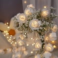 thumbnail image 1 of LED Rose String Lights Fairy Lights Romantic Decoration, Soft Warm Lighting Flexible Easy Install Energy Saving Safe Use, Decorative Lights for Bedroom Wedding Anniversary Dinner Party Home Decor, 1 of 7