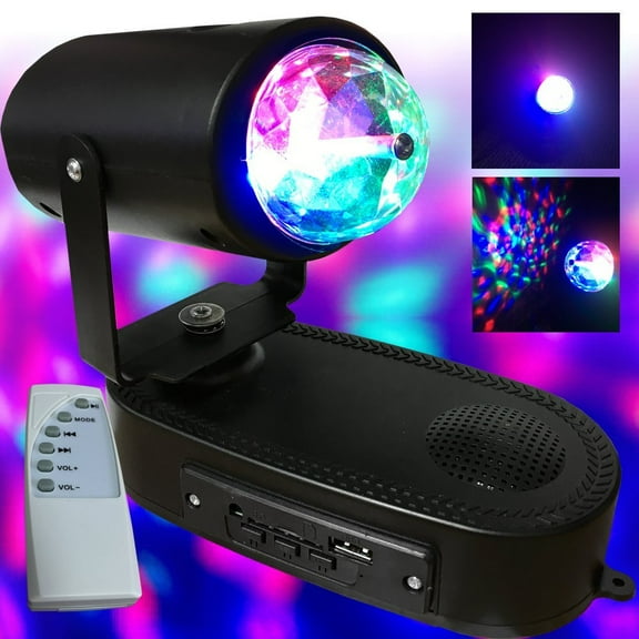 LED Rotating Disco Party Bulb Built in Speaker Play music from USB drive - Novelty Lighting