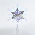 thumbnail image 1 of LED Rotating Snowflake Treetop, Blue & White - 9 in., 1 of 1