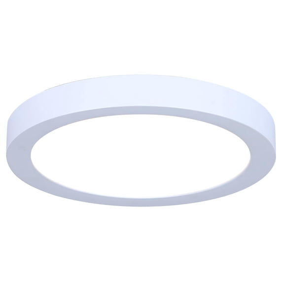 LED Round Disk Light 7-Inch  White Finish, Dimmable Ceiling Light, 5CCT Switch 2700K5000K, 50,000 Hour Lifespan, Ultra-Slim Profile, Modern Flush Mount Fixture