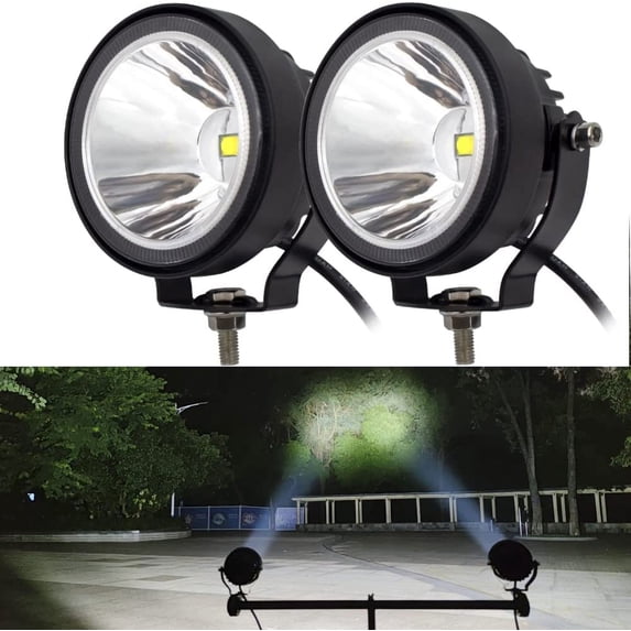 LED Round Driving Fog Lights OffRoad Driving Spot Lights 2Pcs 4 Inch ...