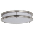 thumbnail image 1 of F9915-80-1-4K-Sunset Lighting-14 Inch 26W LED Flush Mount  Bright Satin Nickel Finish with Etched, 1 of 2