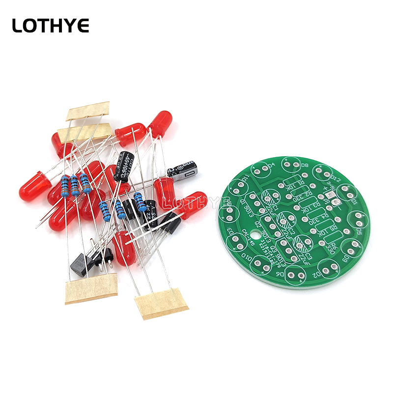 LED Round Rotating Light Production Kit Triode Oscillator DIY