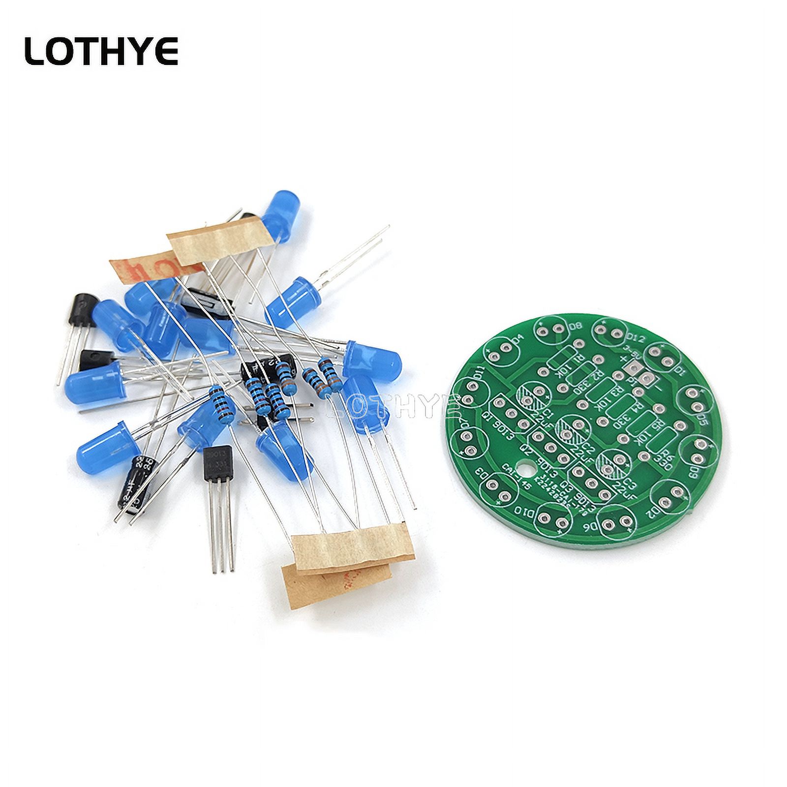 LED Round Rotating Light Production Kit Triode Oscillator DIY