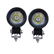 LED Round work light,2inch 10W LED Work Lights 2700LM Triple Row Pod Lights Off-Road Driving Spot Light for Trucks ATV Tractor Trailer Pickup2pcs