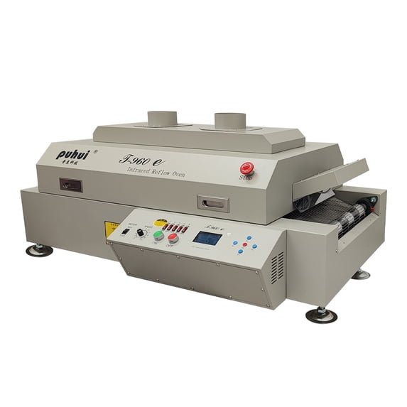 LED SMT Reflow Oven Infrared Hot Air Heating Soldering Machine with 4 Rolls Heat Tape 220V T-960e for LED SMT BGA Soldering