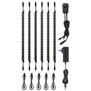 LED Safe Lighting Kit, 6 12 Inch Linkable Light Bars + Motion Sensor, for Under Cabinet, Gun Safe, Locker, Closet, Under Counter, Shelf, Showcase, 3000K Warm White