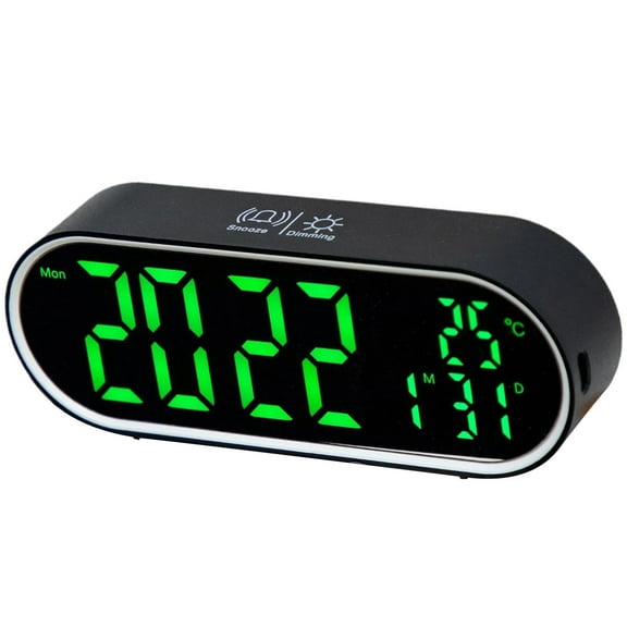 LED Screen Clock Showing Time Temperature Date And Week Great For Dorm Room Or Offices Alarm Clock
