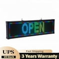 thumbnail image 1 of LED Scrolling Sign 26"*8" Message Board Full Color RGB Programmable Outdoor Sign, 1 of 19
