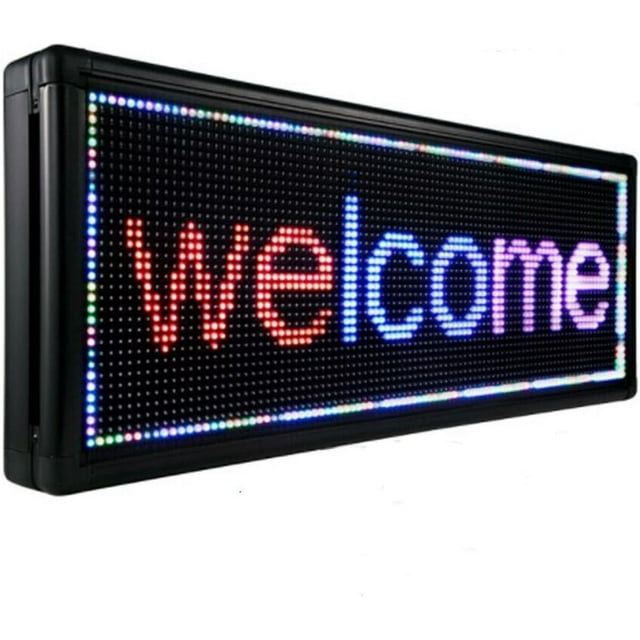 LED Scrolling Sign, 3-color 40''×15'' Programmable Scrolling Message ...