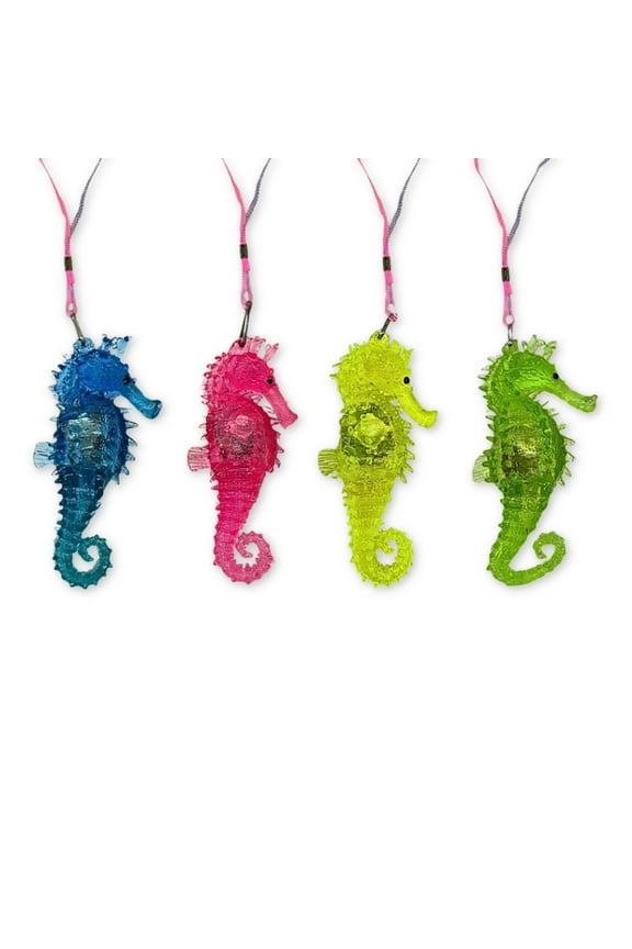 LED Seahorse Necklace - 4 Assorted Colors (Dozen)