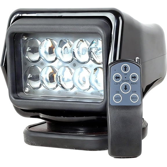 LED Search Light, 6 Inch 50W Remote Control Spot Light with Magnetic Base, 360 Degree Rotating Work Light 9-32V for Truck Boat Offroad Camping Hunting, 1-Pack