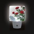 thumbnail image 1 of LED Sensor Night Light Auto On/Off Dusk to Dawn Lamp for Bedroom Hallway Red Roses on The Wall 2 Pack, 1 of 7